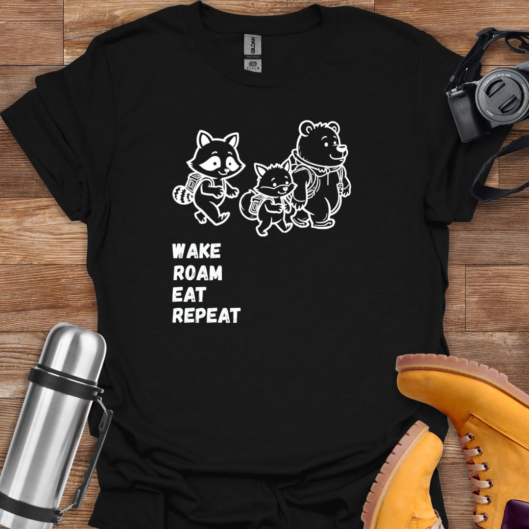 Wake Roam Eat Repeat T-shirt