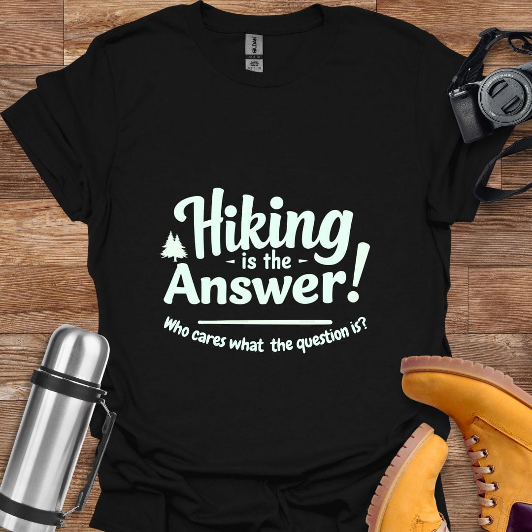 Freekeend T-Shirt Black / S Hiking Is The Answer T-shirt