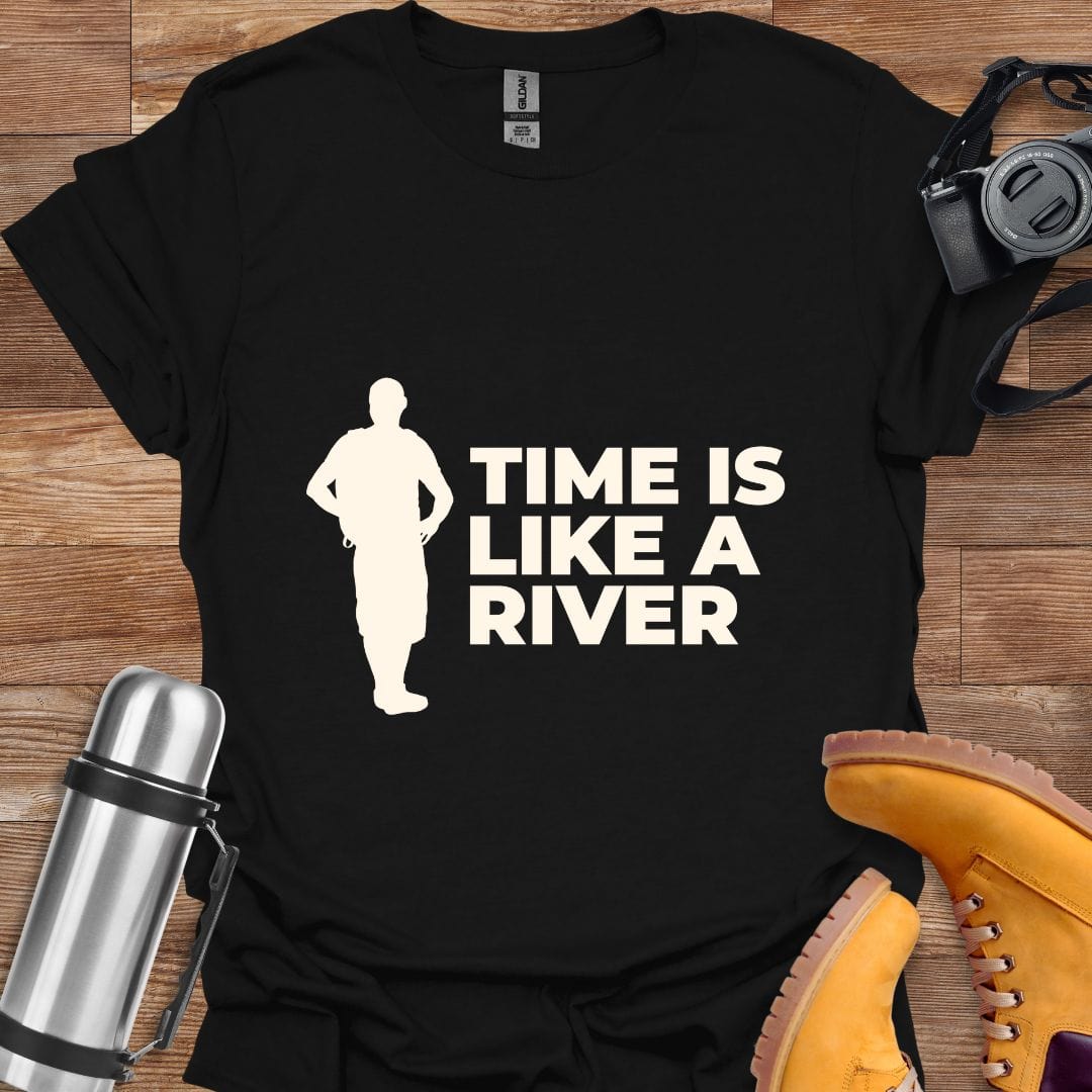 Freekeend T-Shirt Black / S Time Is Like A River T-shirt