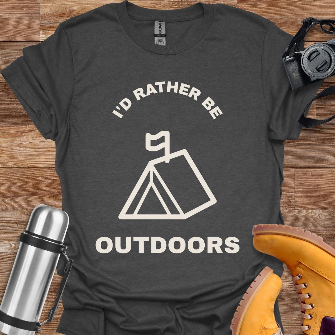 Freekeend T-Shirt Dark Heather / S I'd Rather Be Outdoors T-shirt