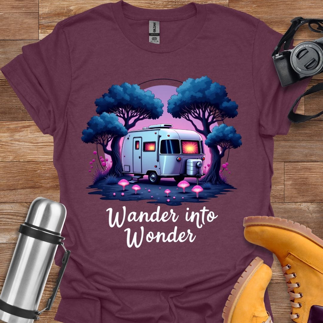 Freekeend T-Shirt Heather Maroon / S Wander Into Wonder T-shirt