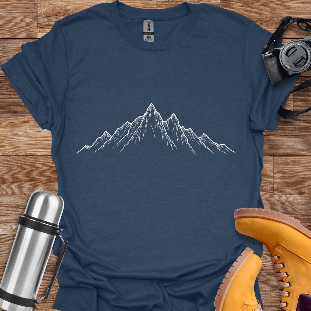 Freekeend T-Shirt Heather Navy / S Mountain Lines T-shirt