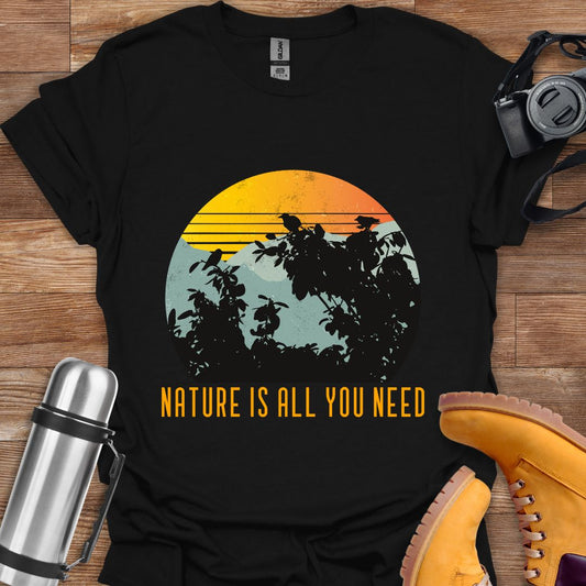Nature Is All You Need T-shirt Black