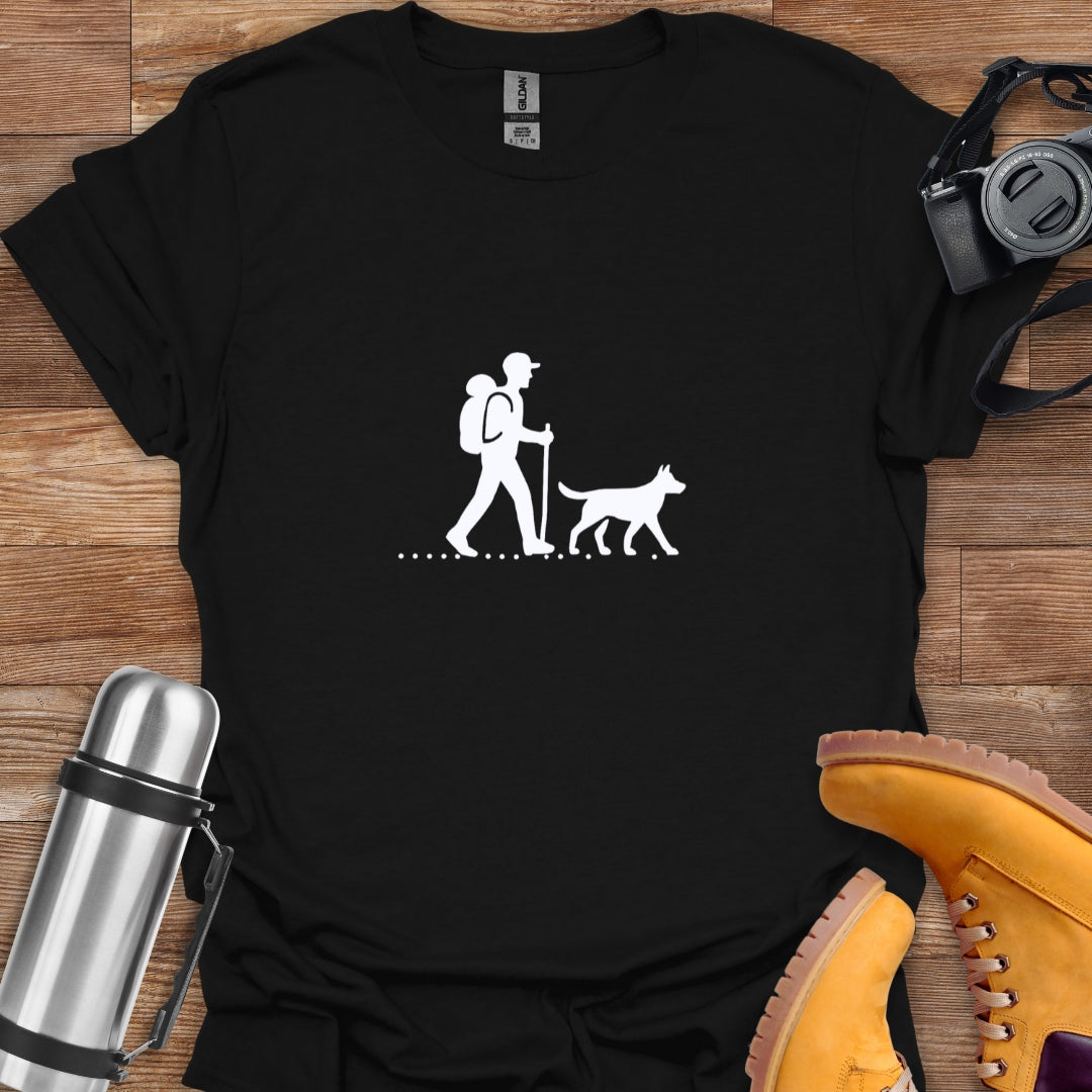 Minimalist Hiker And Dog T-shirt
