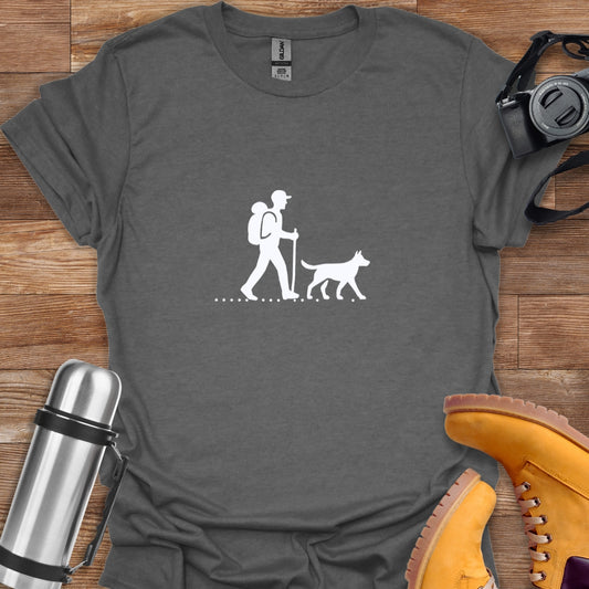 Minimalist Hiker And Dog T-shirt