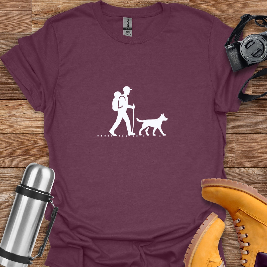 Minimalist Hiker And Dog T-shirt