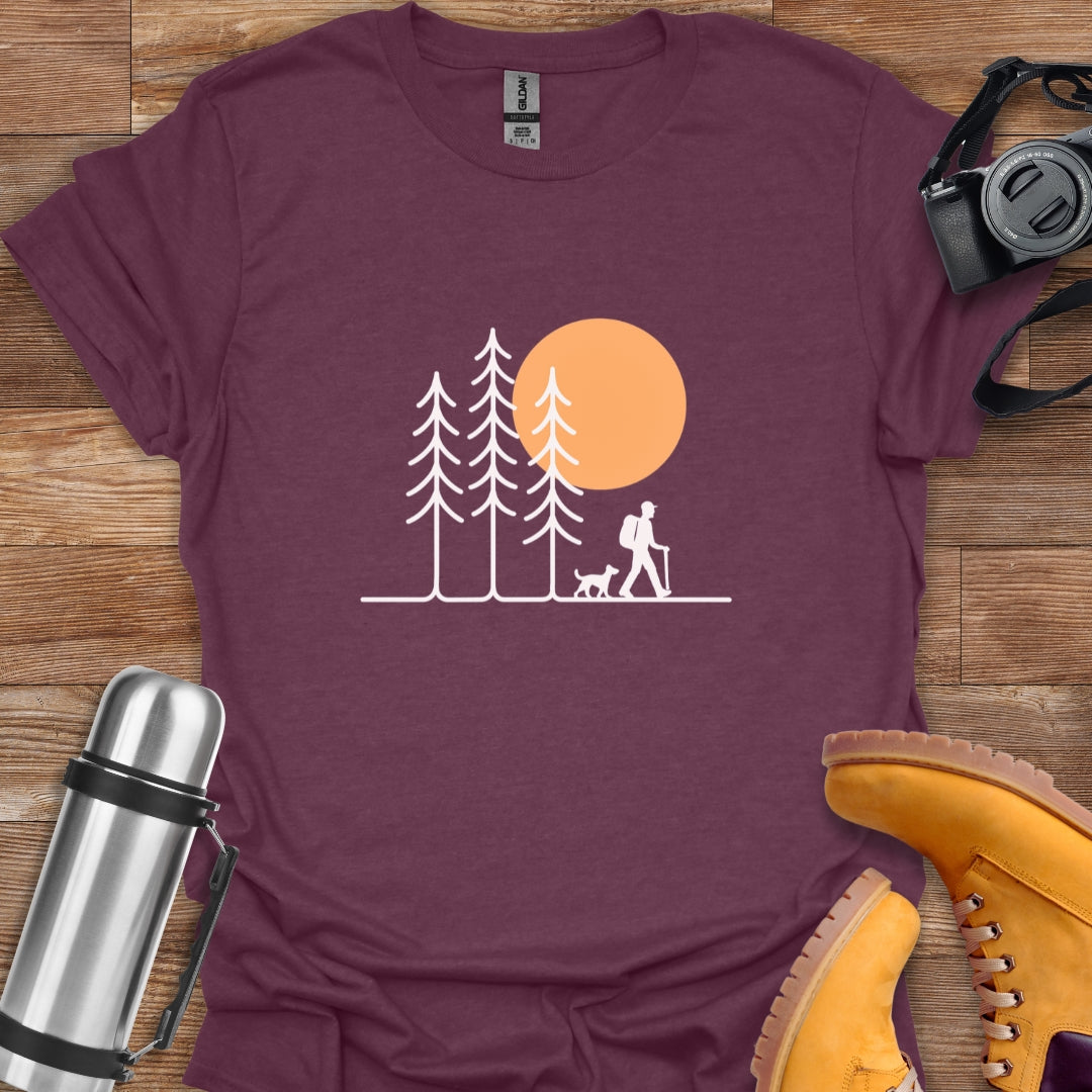 Hiker And Dog T-shirt