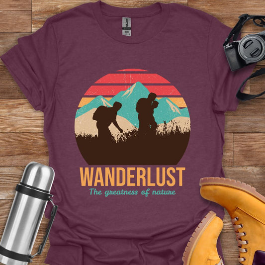 The Greatness Of Nature T-shirt Heather Maroon