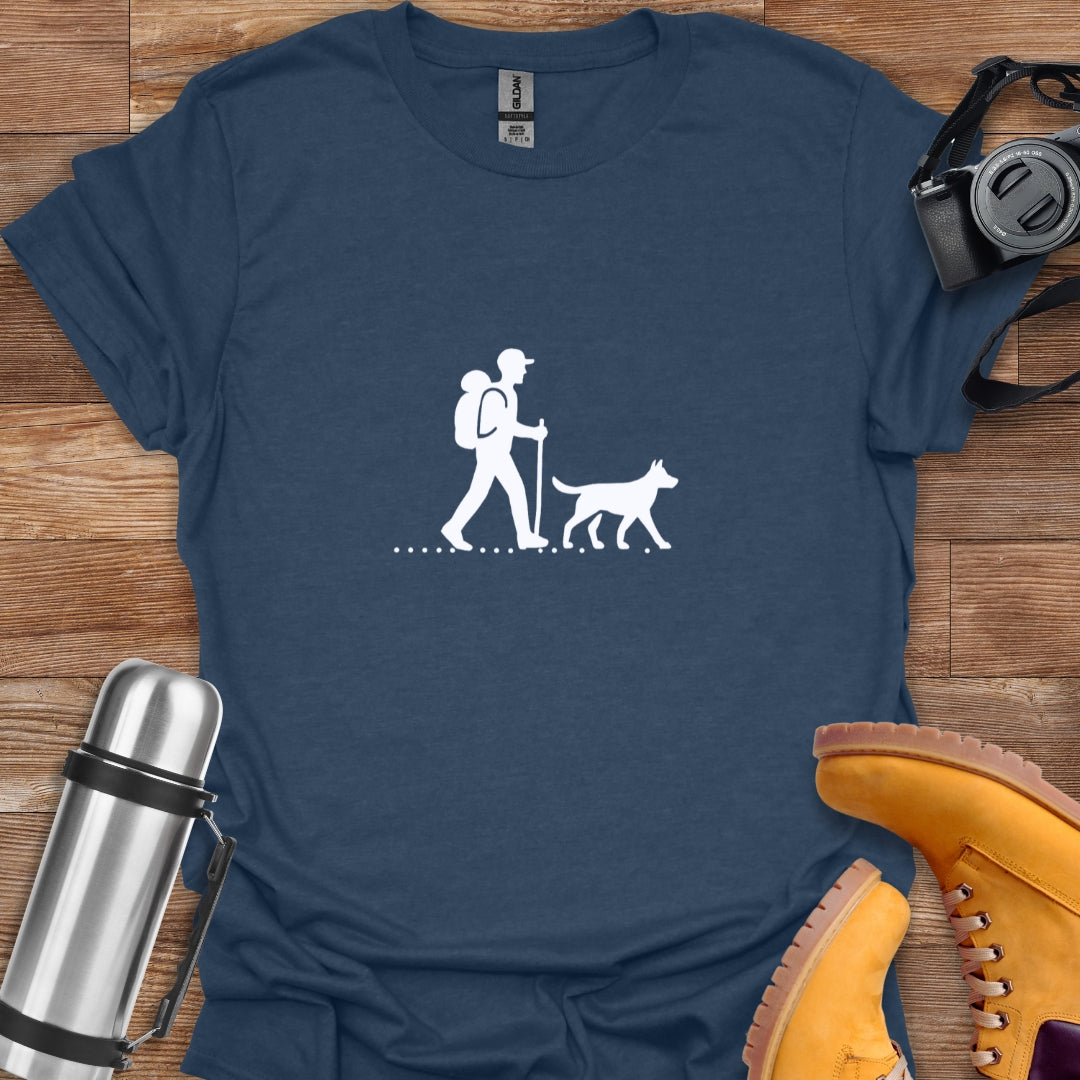Minimalist Hiker And Dog T-shirt