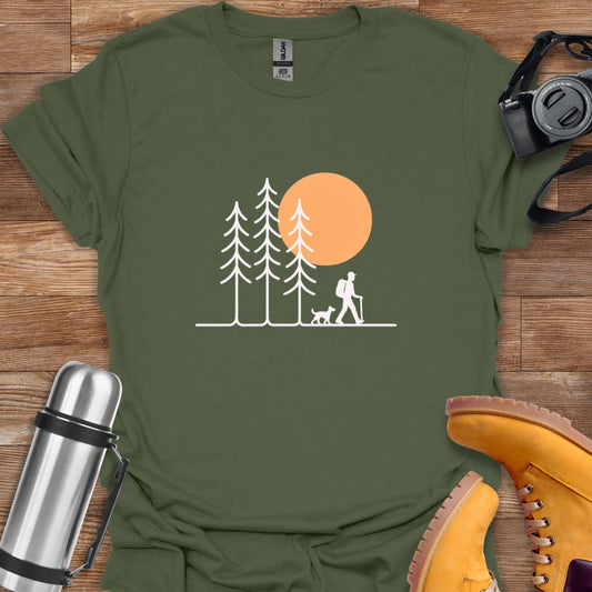 Hiker And Dog T-shirt