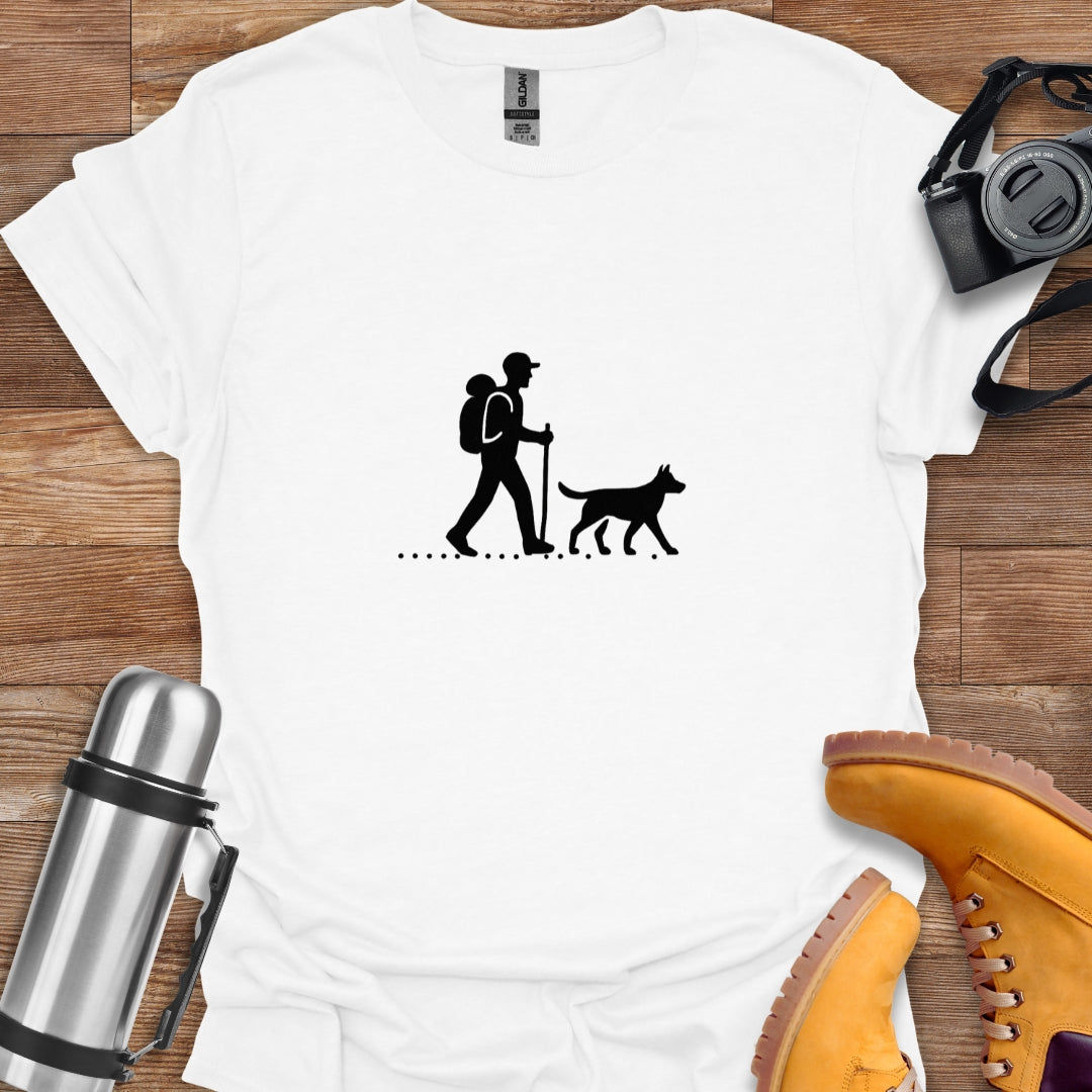 Minimalist Hiker And Dog T-shirt