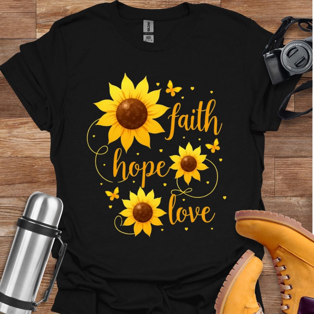 Freekeend T-Shirt Black / S Faith Hope Love T-shirt