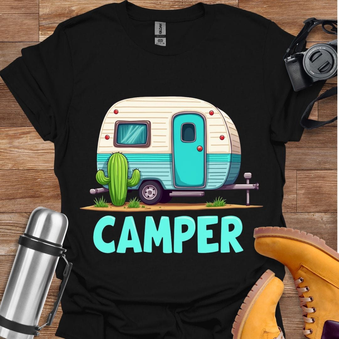 Freekeend T-Shirt Black / S Retro Camper T-shirt