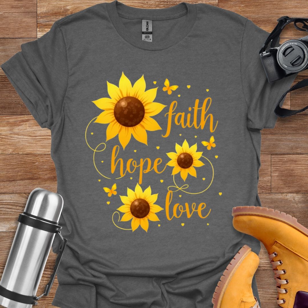 Freekeend T-Shirt Graphite Heather / S Faith Hope Love T-shirt