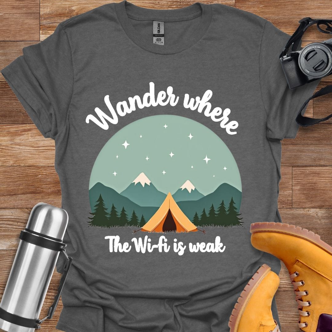 Freekeend T-Shirt Graphite Heather / S Wander Where The Wifi Is Weak T-shirt