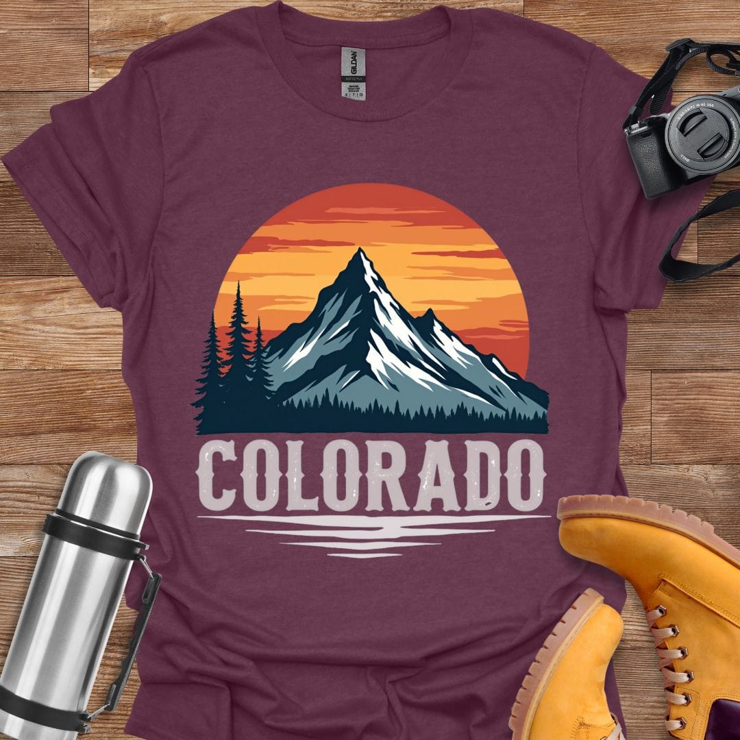 Freekeend T-Shirt Heather Maroon / S Colorado Sunset T-shirt