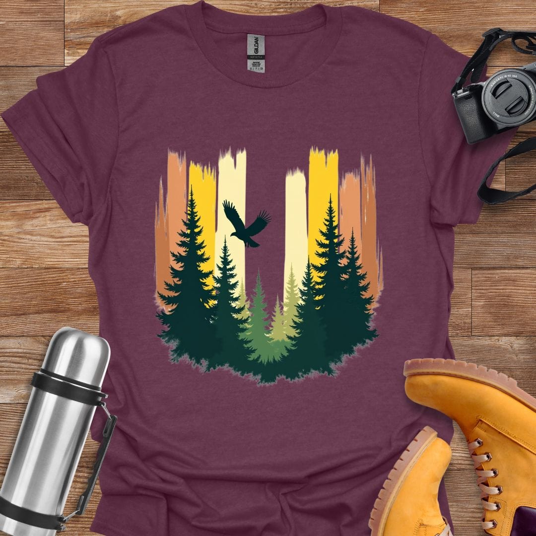 Freekeend T-Shirt Heather Maroon / S Forest Flight T-shirt