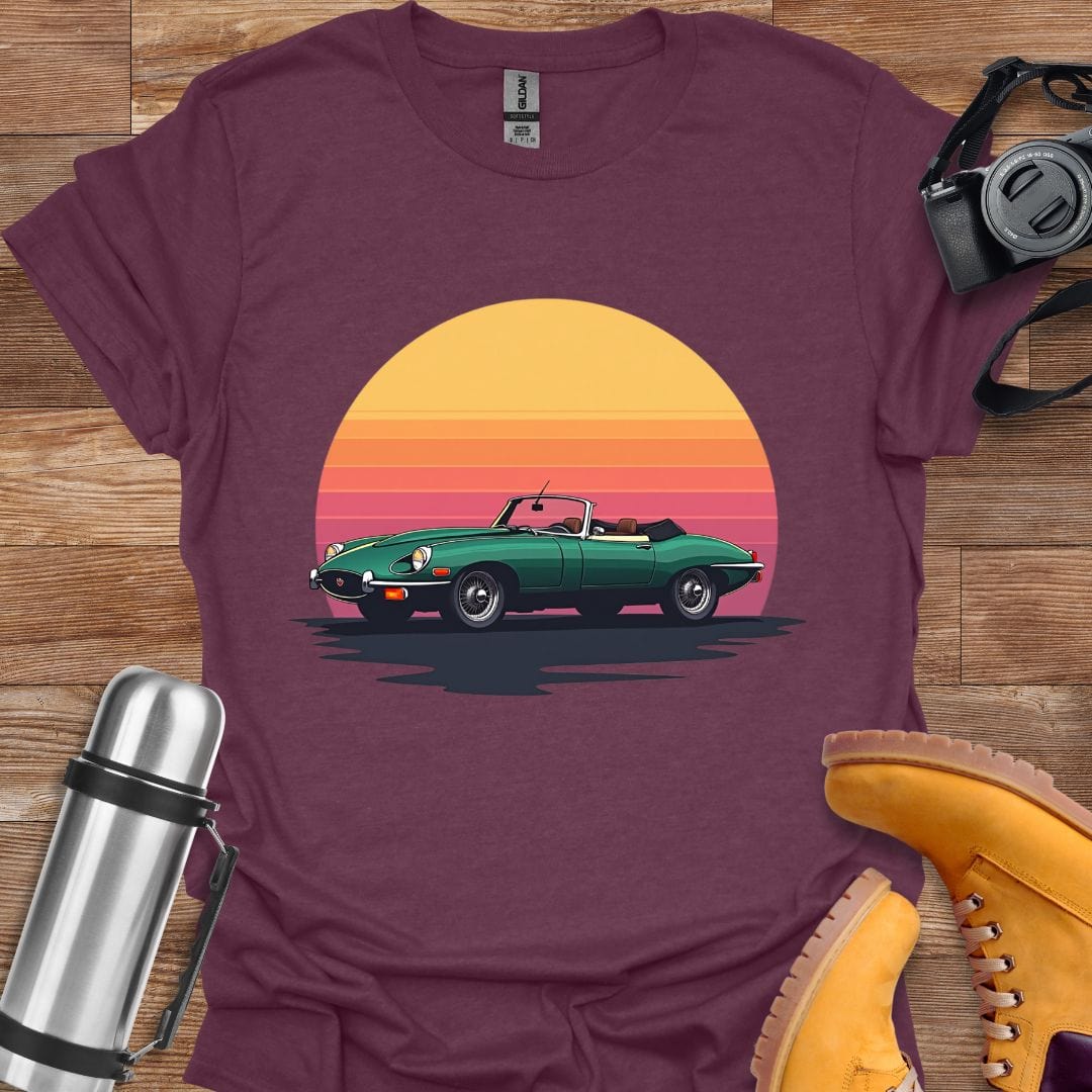 Freekeend T-Shirt Heather Maroon / S Jaguar Sunset T-shirt