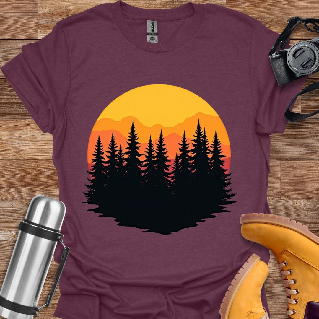 Freekeend T-Shirt Heather Maroon / S Mountain Glow T-shirt