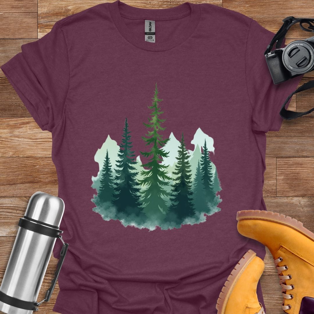 Freekeend T-Shirt Heather Maroon / S Mountain Serenity T-shirt