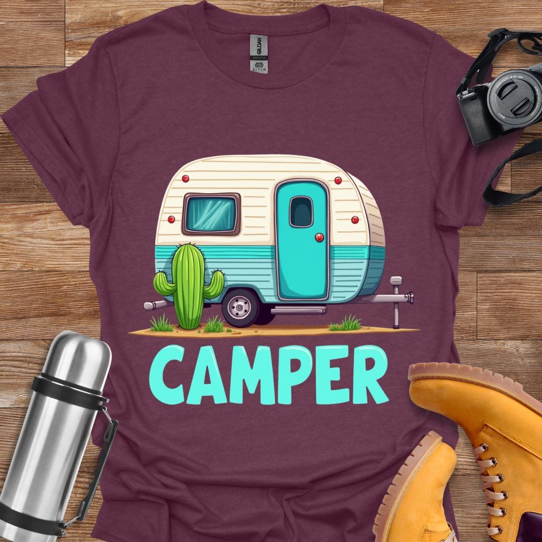 Freekeend T-Shirt Heather Maroon / S Retro Camper T-shirt