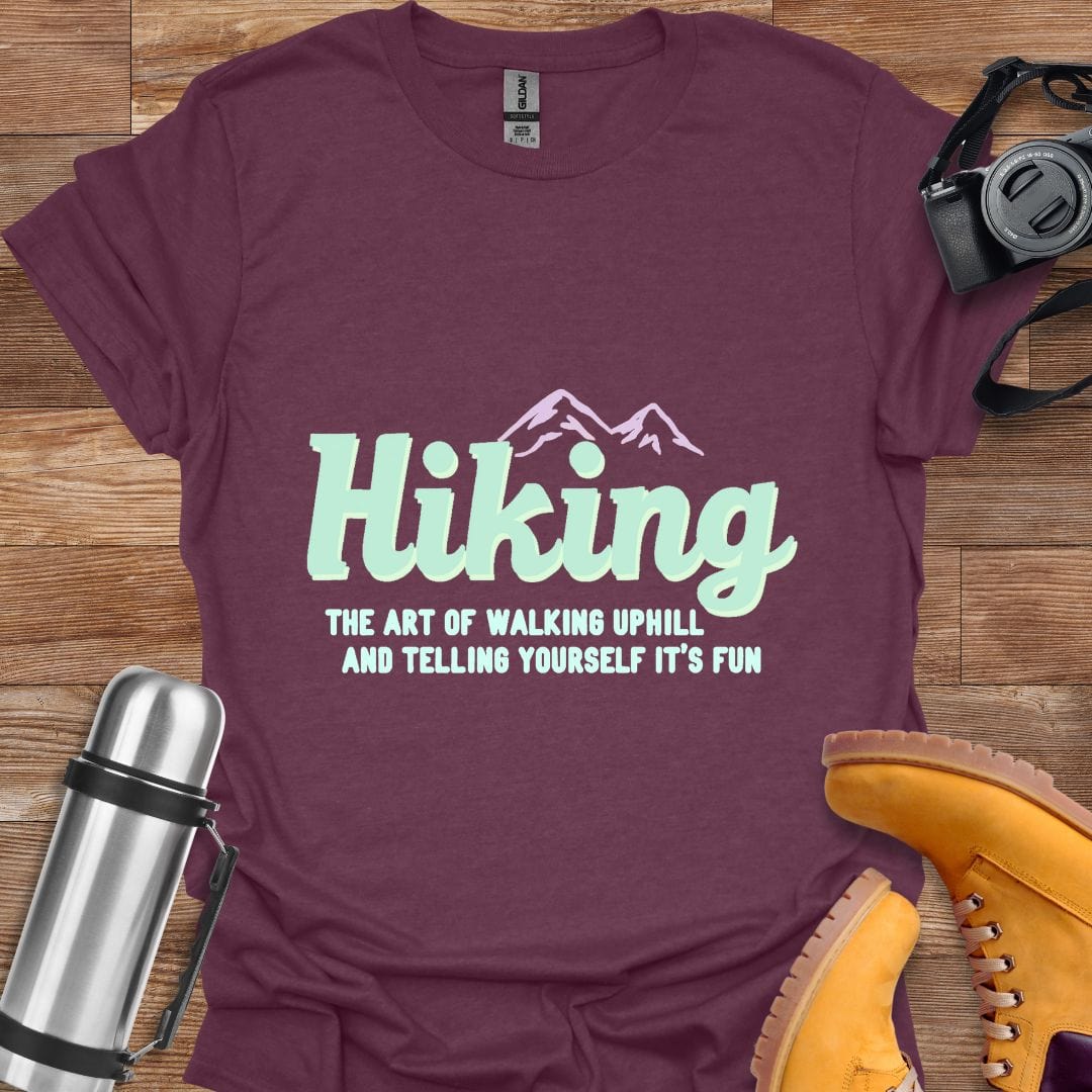 Freekeend T-Shirt Heather Maroon / S The Art Of Walking Uphill T-shirt