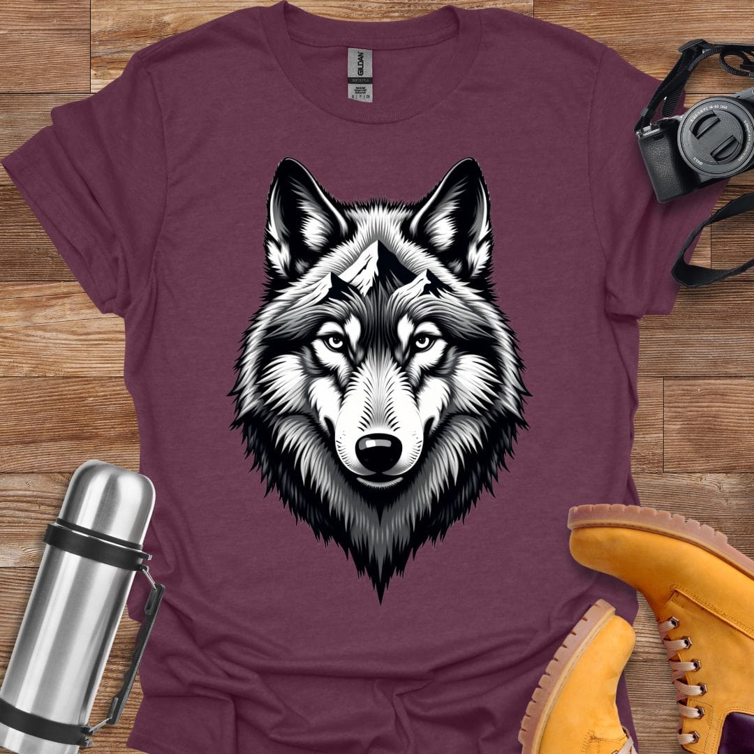 Freekeend T-Shirt Heather Maroon / S Wolf Mountain T-shirt