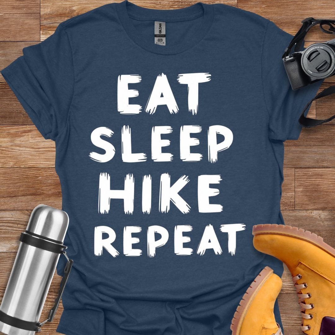 Freekeend T-Shirt Heather Navy / S Eat Sleep Hike Repeat T-shirt