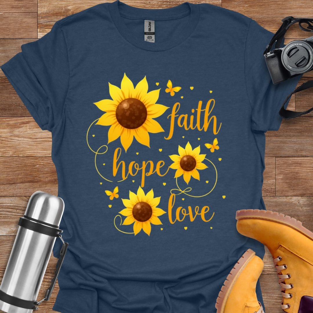 Freekeend T-Shirt Heather Navy / S Faith Hope Love T-shirt