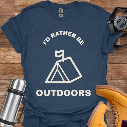 Freekeend T-Shirt Heather Navy / S I'd Rather Be Outdoors T-shirt