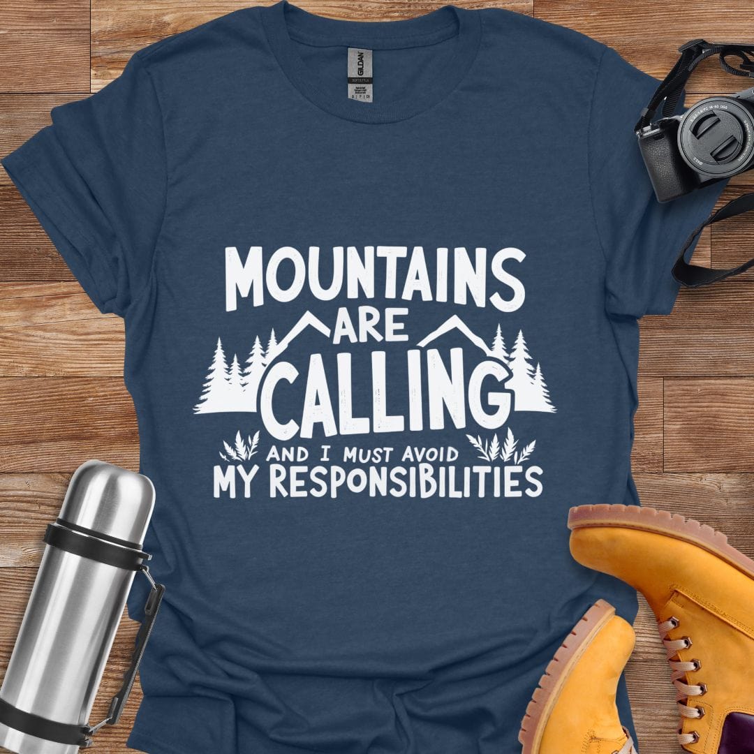 Freekeend T-Shirt Heather Navy / S Mountains Are Calling T-shirt