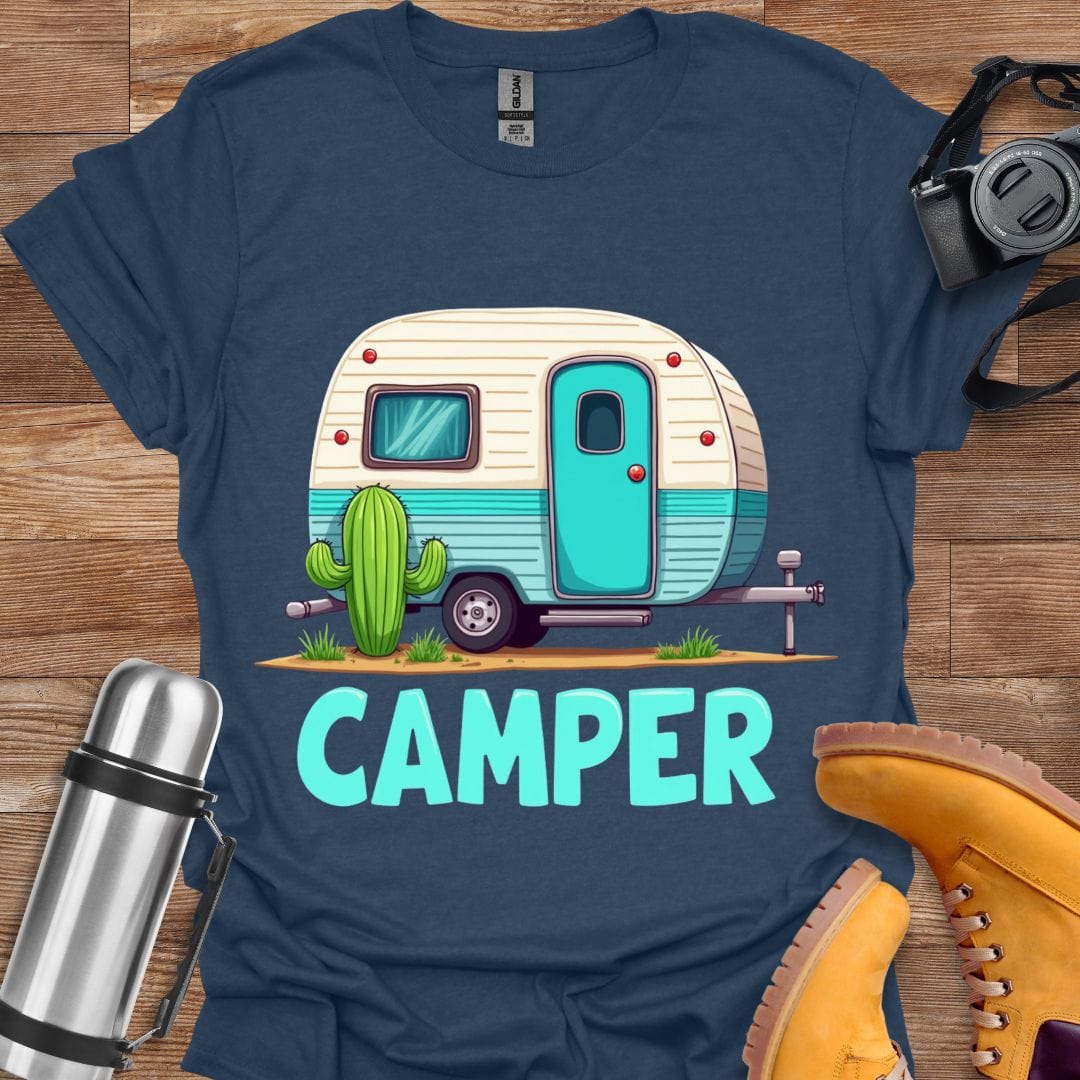 Freekeend T-Shirt Heather Navy / S Retro Camper T-shirt