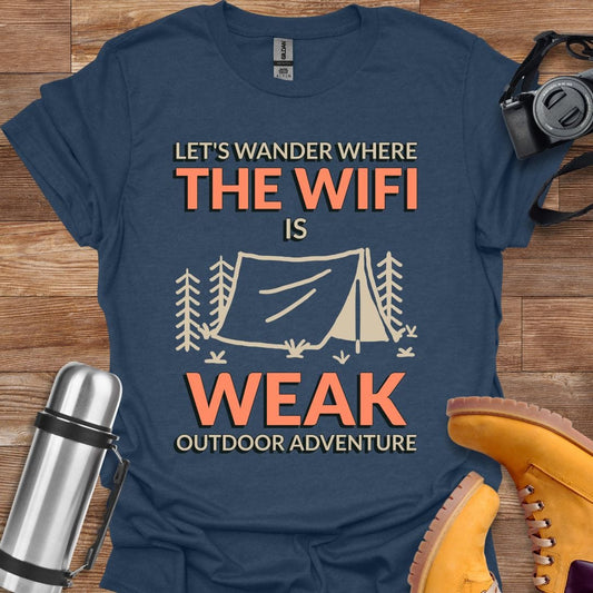 Freekeend T-Shirt Heather Navy / S The Wifi Is Weak T-shirt