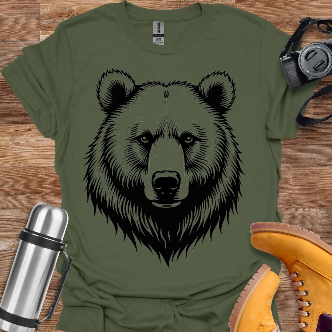 Freekeend T-Shirt Military Green / S Bold Bear T-shirt