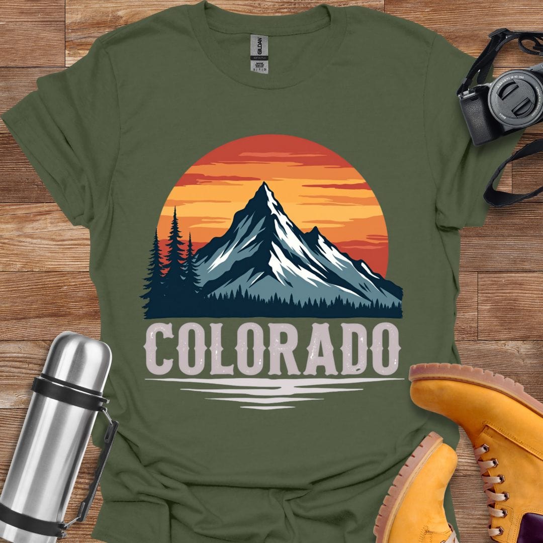 Freekeend T-Shirt Military Green / S Colorado Sunset T-shirt