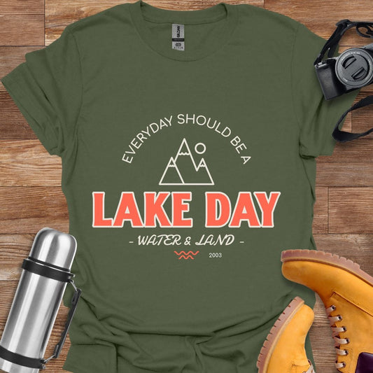 Freekeend T-Shirt Military Green / S Lake Day T-shirt