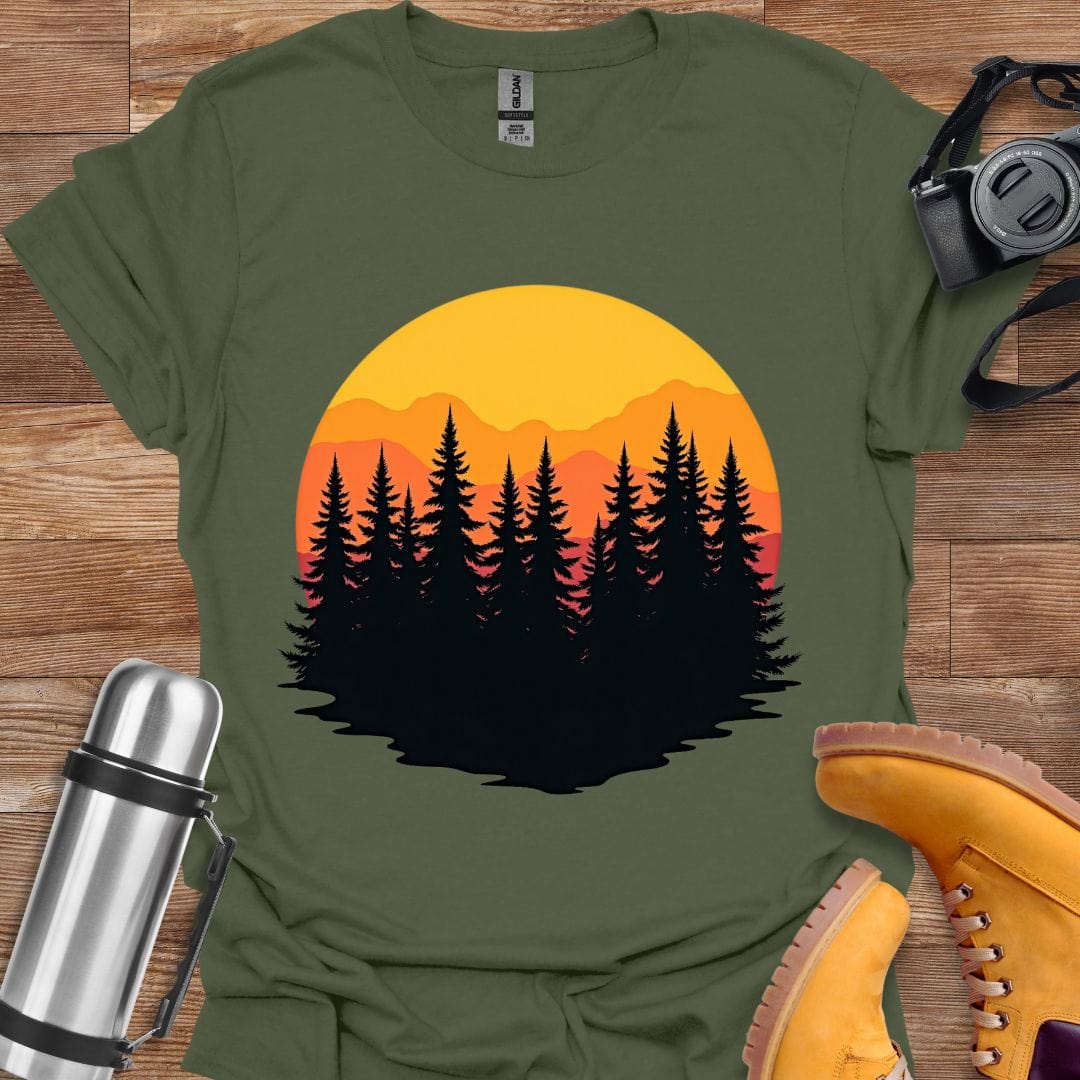 Freekeend T-Shirt Military Green / S Mountain Glow T-shirt