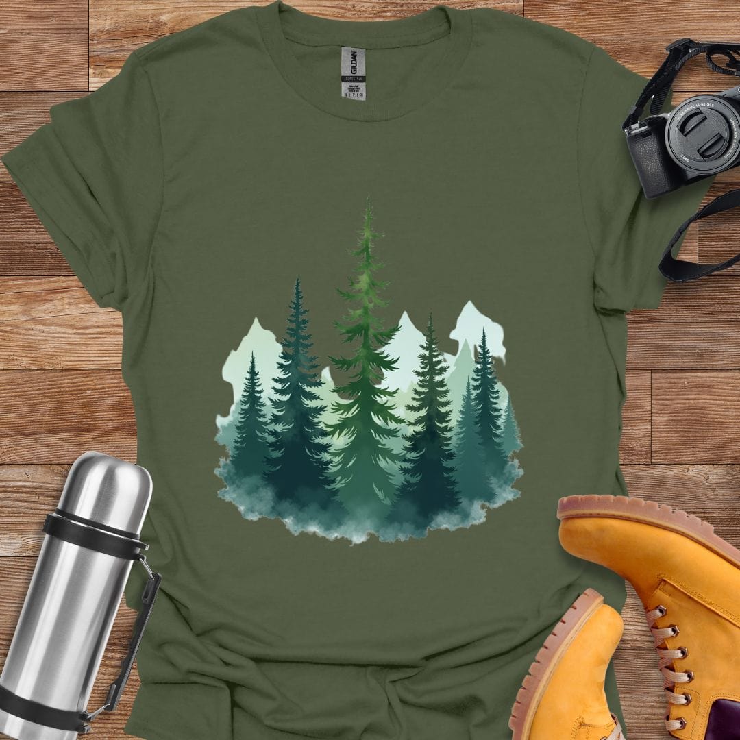 Freekeend T-Shirt Military Green / S Mountain Serenity T-shirt