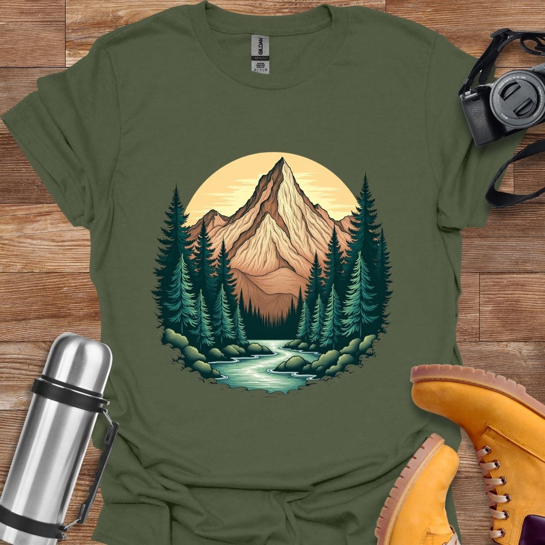 Freekeend T-Shirt Military Green / S Mountain Tranquility T-shirt