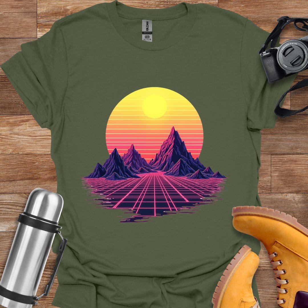 Freekeend T-Shirt Military Green / S Neon Horizon T-shirt