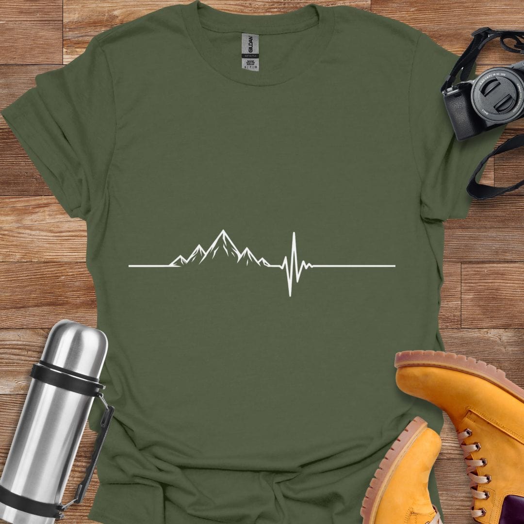 Freekeend T-Shirt Military Green / S Pulse Of The Mountain T-shirt