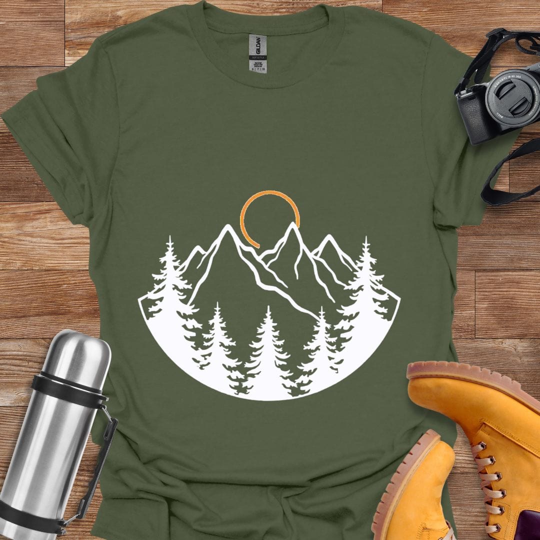 Freekeend T-Shirt Military Green / S Sunrise Mountain T-shirt