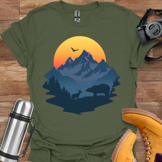 Freekeend T-Shirt Military Green / S Twilight Peaks T-shirt