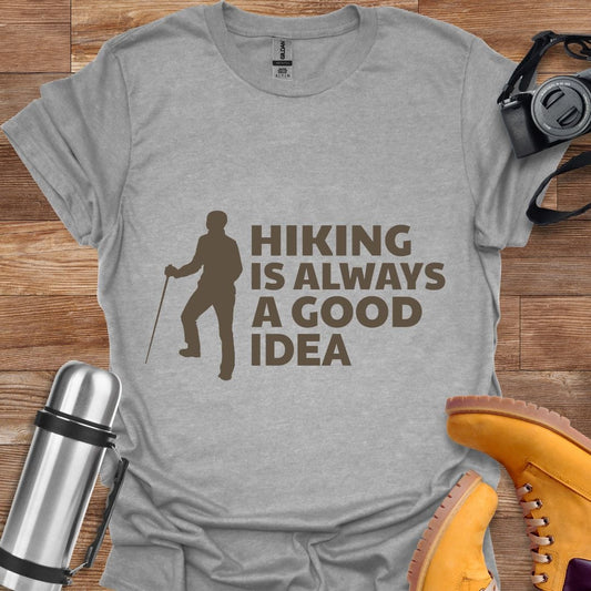 Freekeend T-Shirt Rs Sport Grey / S Hiking Is Always A Good Idea T-shirt