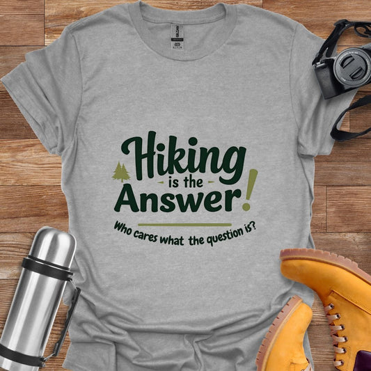 Freekeend T-Shirt Rs Sport Grey / S Hiking Is The Answer T-shirt