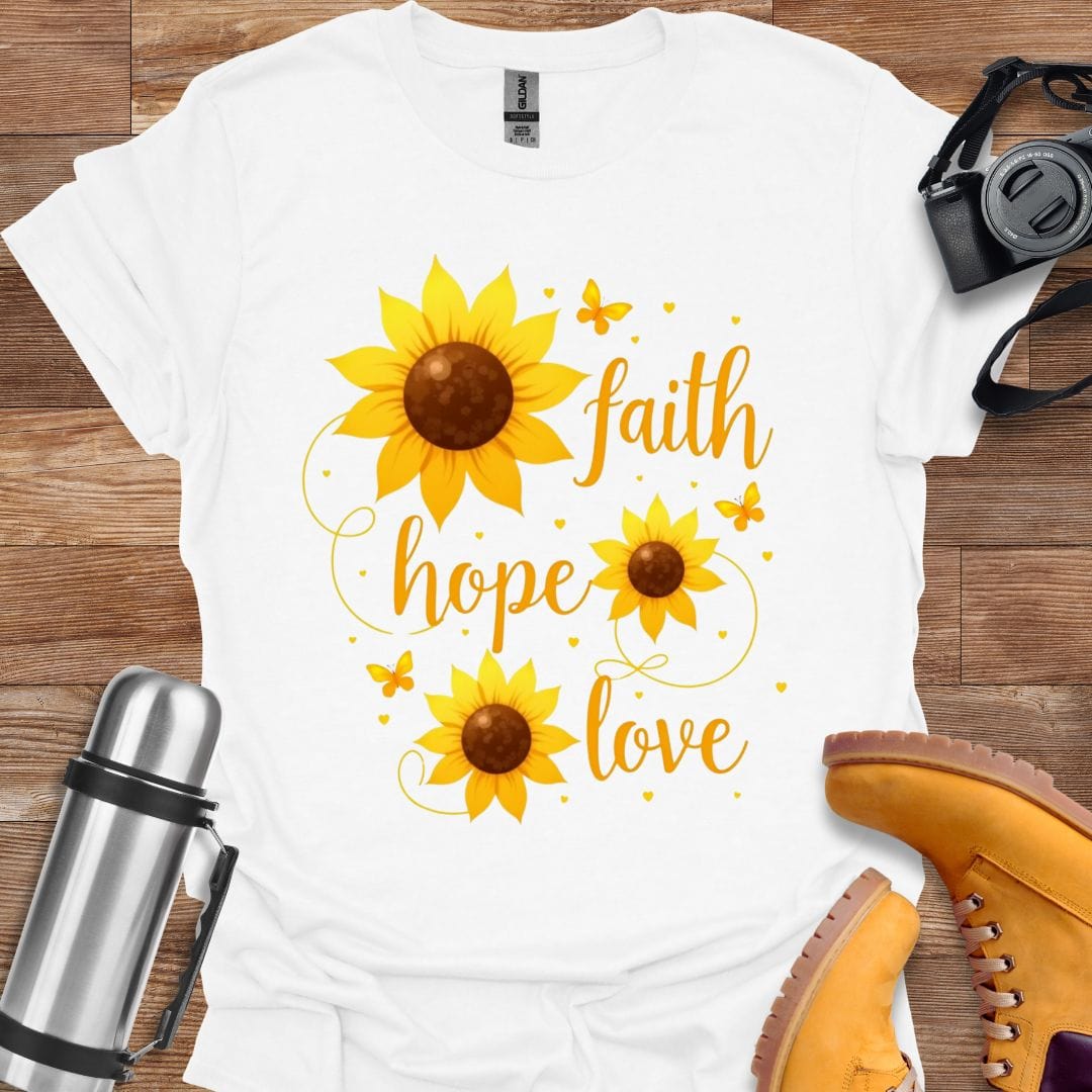 Freekeend T-Shirt White / S Faith Hope Love T-shirt