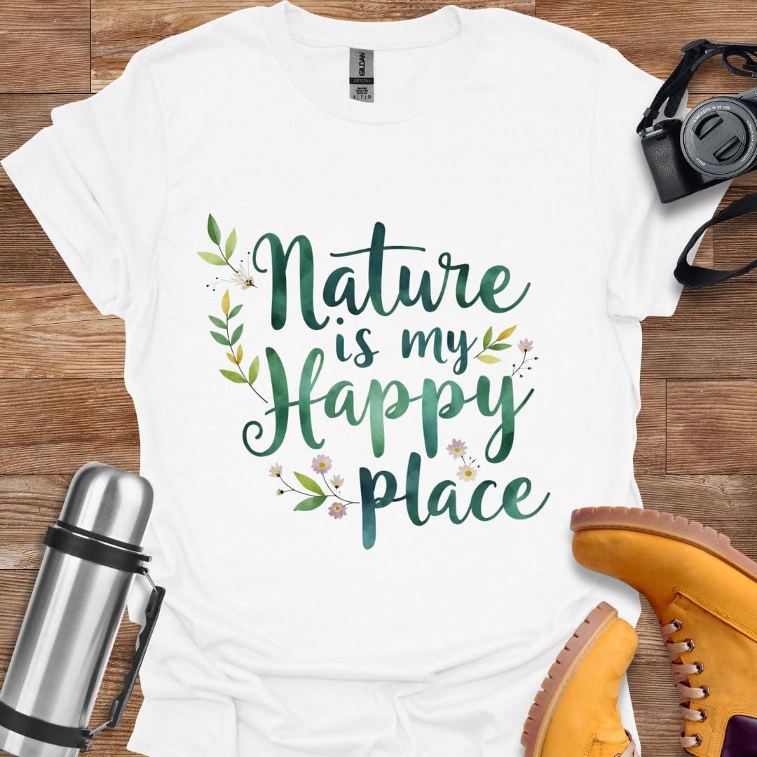 Freekeend T-Shirt White / S Nature Is My Happy Place T-shirt