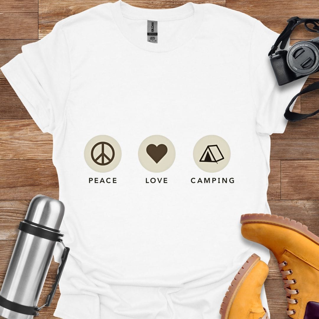 Freekeend T-Shirt White / S Peace Love Camping T-shirt